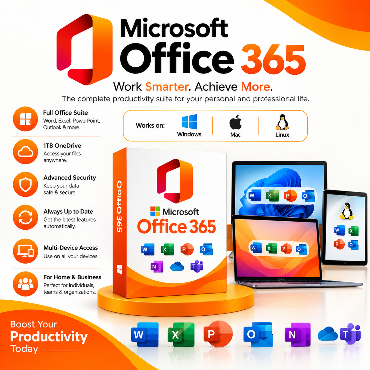 Microsoft Office 365 Lifetime – One-Time Payment, Lifetime Access
