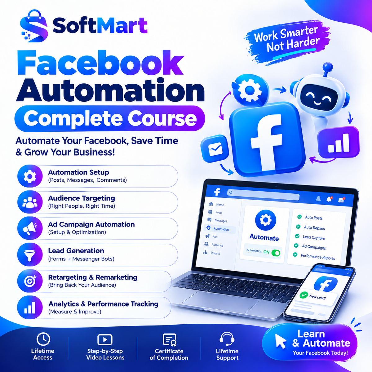 Facebook Automation Mastery Course – Beginner to Advanced | Complete Facebook Automation Training